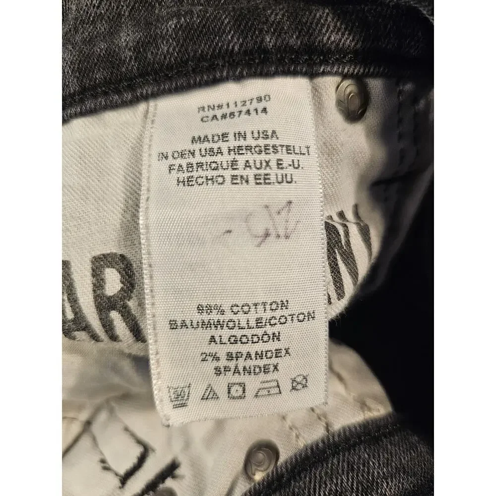 True Religion Jeans Mens 38 Black Fade Ricky Relaxed Straight Pockets Stretch